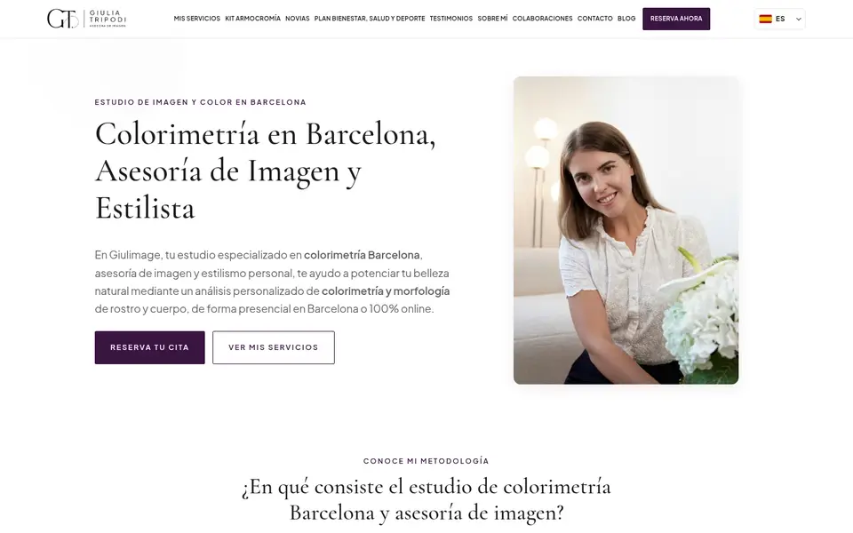Página de inicio de giulimage.com en ordenador
